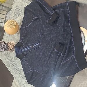 TOMMY BAHAMA REVERSIBLE HALF ZIP MOCK NECK PULLOVER SWEATER M LIKE NEW